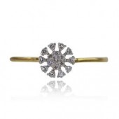 Designer Ring with Certified Diamonds in 18k Yellow Gold - LR1010P